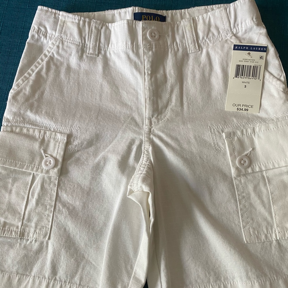 Ralph Lauren White Cargo Shorts